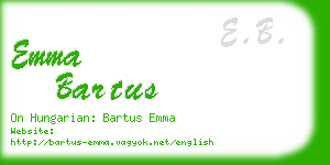 emma bartus business card